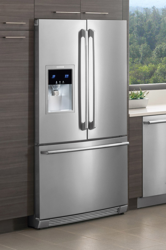 lowes counter depth french door refrigerators Frigidaire 22.4-cu ft ...