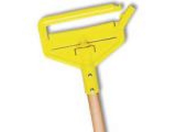H116 Invader‚ Side Gate Wet Mop Handle, Large Yellow Plastic Head, Hardwood Handle