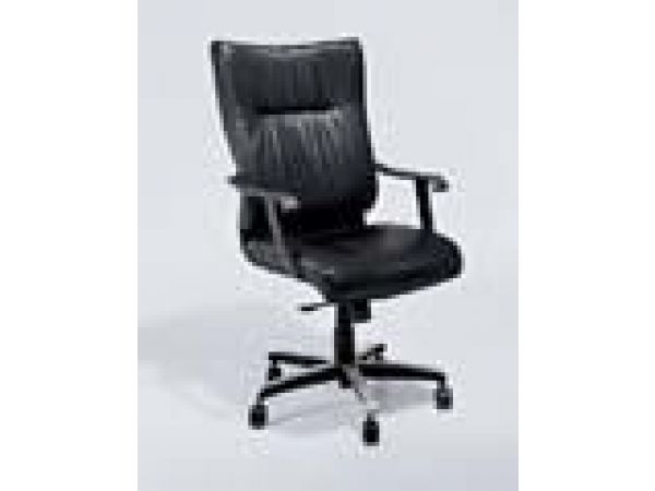 C1200-300 Pocket High Back Chair w/Brushed Steel B
