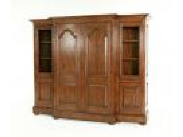 6017-6019E Armoire (Arched Doors) with Side Sectio