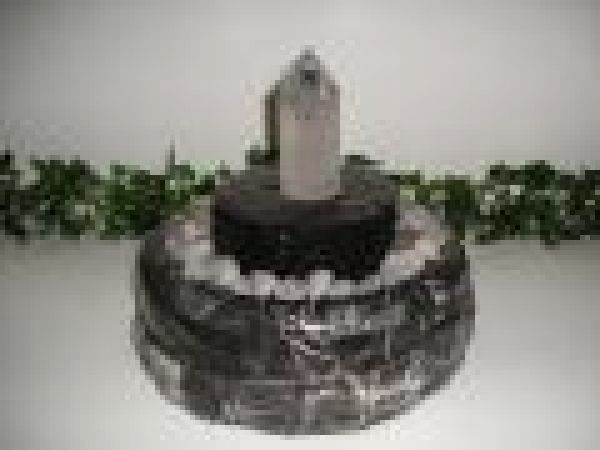 Black Onyx Crystal Point Fountain With Light