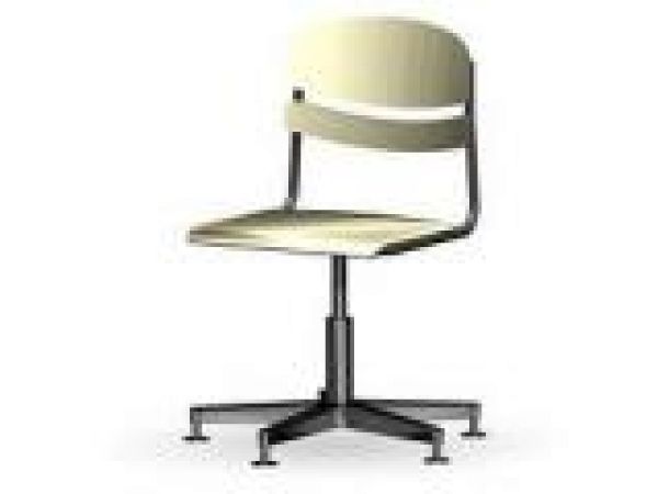 3008 Mac office chair with wooden seat