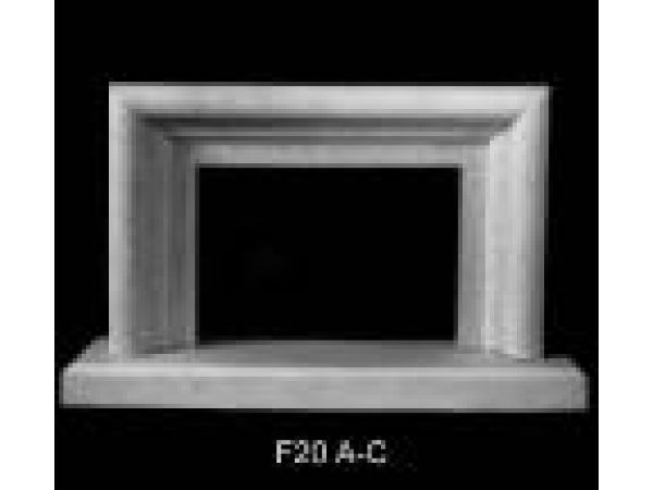 Cast Stone Fireplace Mantels - Model - F20A-C