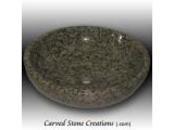 ABV-P200, Polished Granite Vessel Sink - Unrimmed Leopard Skin