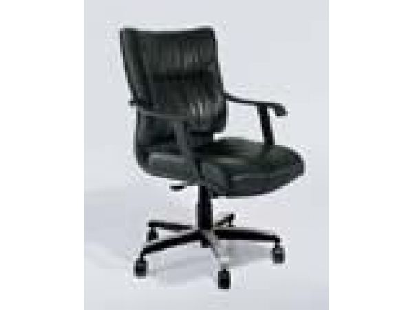 C1201-300 Pocket Mid Back Chair W/Brushed Steel Ba
