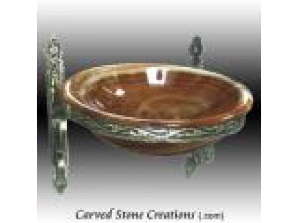 ABS-102, ''Decori'' Wrought Iron Wall Mount Vessel Sink Stand