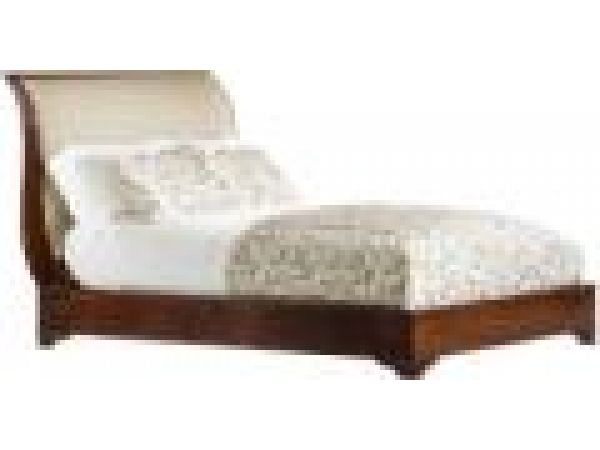 Upholstered Sleigh Bed (Queen)