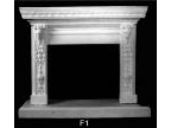 Cast Stone Fireplace Mantels - Model - F1