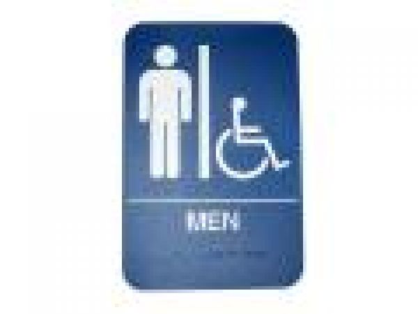 Don-Jo Men's Restroom and Symbol of Accessibility Sign