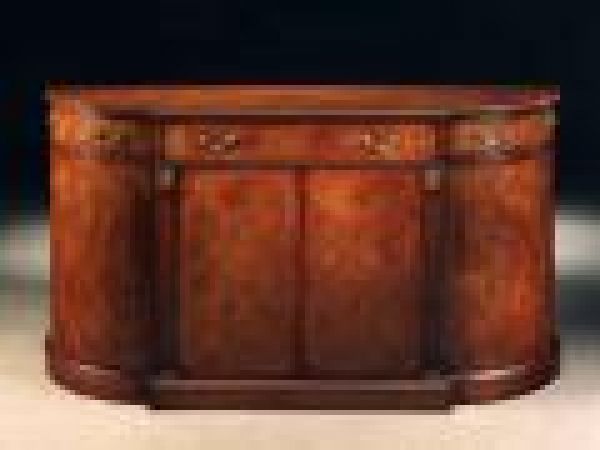 2243X - George III-style mahogany bow-end credenza