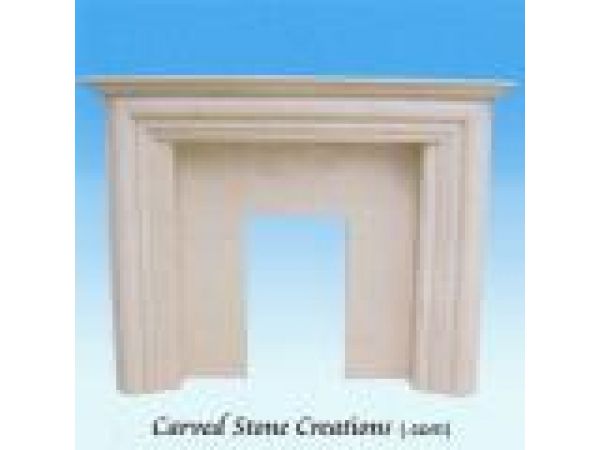 FP-143, ''Contemporary Elegance'' Hand-Carved Fireplace Surround