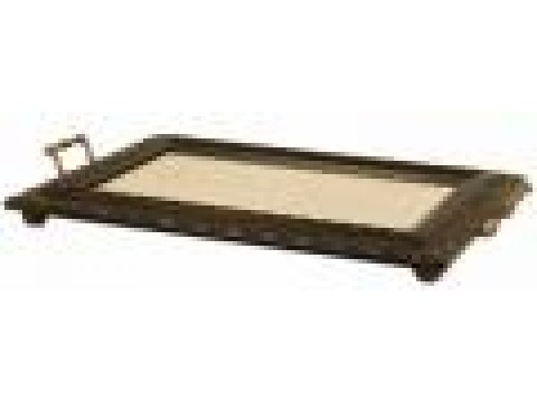 Mfg #: 05-1347 TRAY WITH ANTIQUED MIRROR AND BRASS