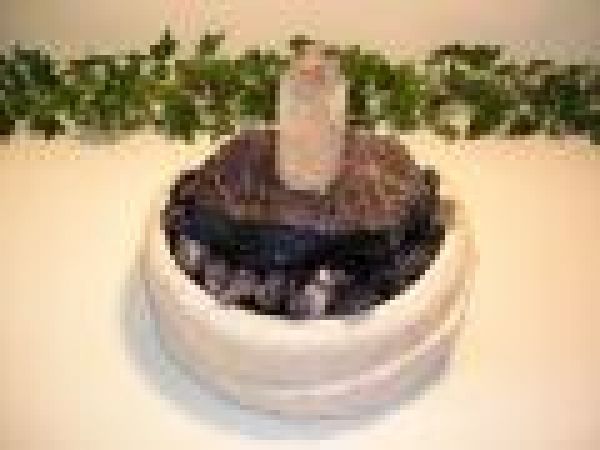 Sodalite Crystal Point Fountain With Light