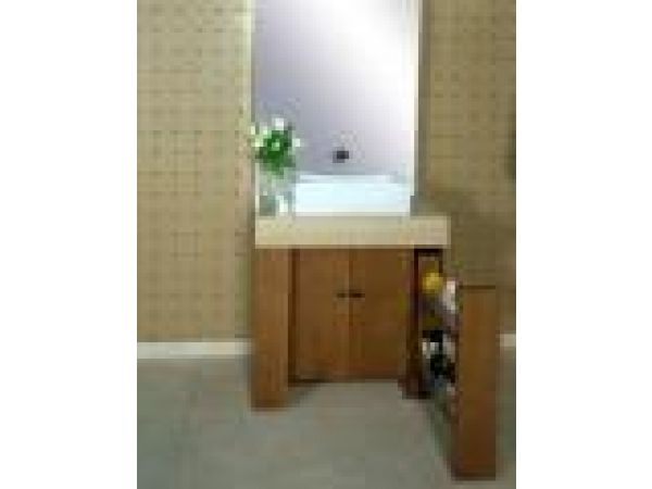 MID-SIZED VANITY WITH STONE TOP