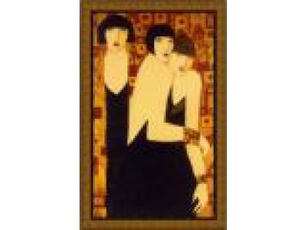 Three Women in Crimson Gold Mosaic/#317-G, Gelled
