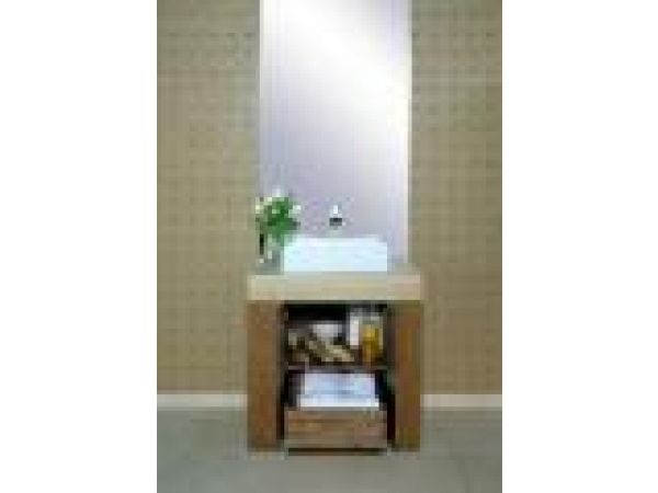 MID-SIZED VANITY WITH STONE TOP