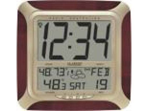 WS-8249U-CHAtomic Digital Wall Clock with Forecast & Weather