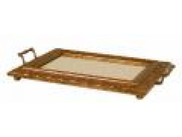 Mfg #: 05-1348 GOLD TRAY WITH ANTIQUED MIRROR AND