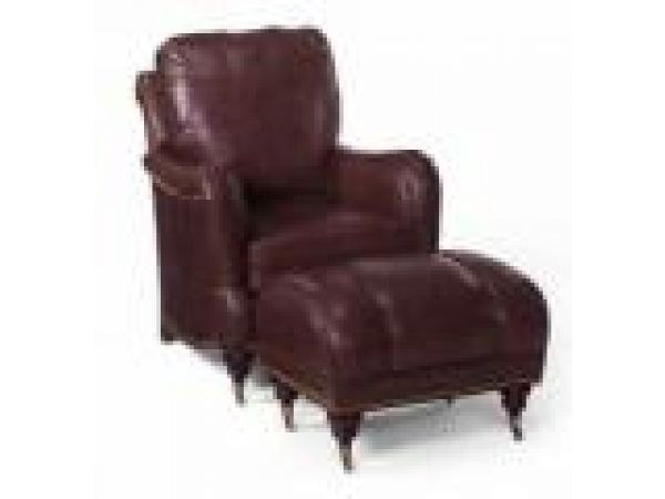355LE Leather Chair & 353LE Leather Ottoman