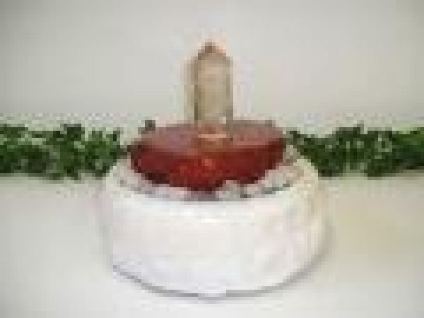 Red Jasper Crystal Point Fountain With Light