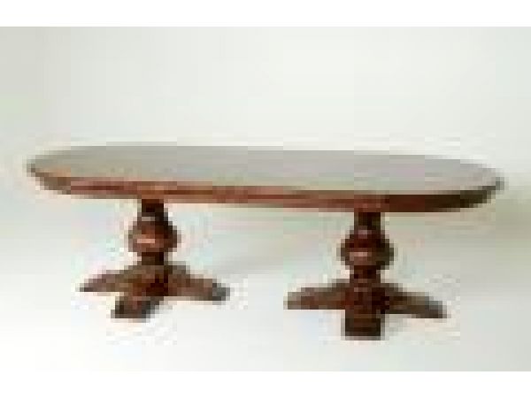 6049 Double Pedestal Table