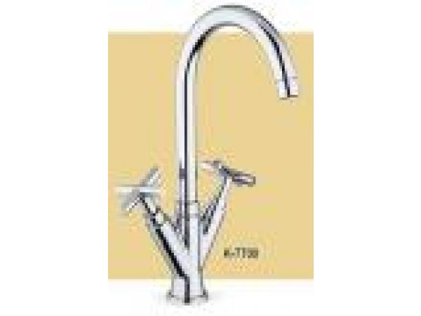 Single hole with double handle Kitchen faucet