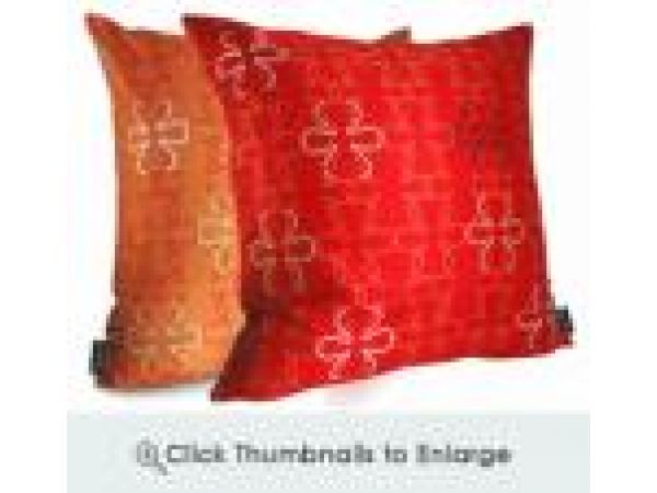 Pillows: Inhabit: Bloom in Red & Orange