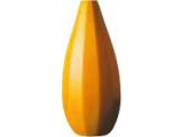 No. MKP-3233,Yellow Faceted Teardrop Vase