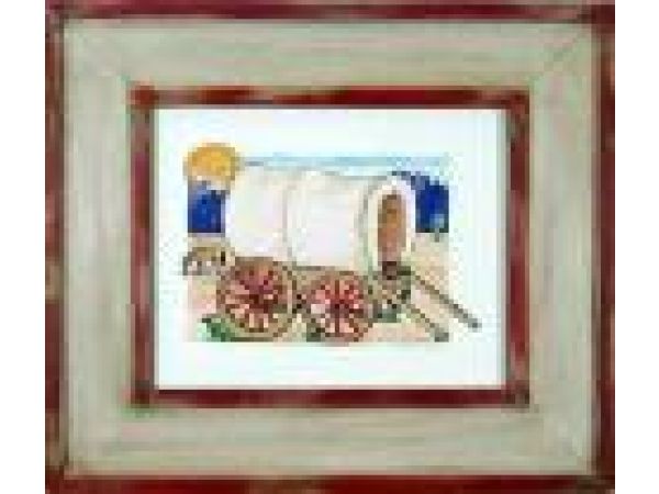 Wagon/Antique White-Red Trim