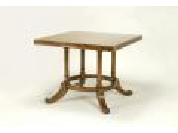 7138 Square to Round Pedestal Dining Table