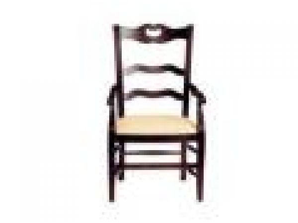 Ladderback Arm Chair w/Fabric
