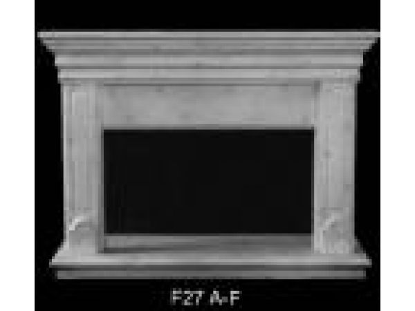 Cast Stone Fireplace Mantels - Model - F27A-F