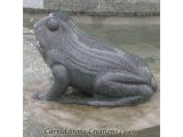 SPF-104, Large Frog - Hand Carved Granite Spitting Fountain