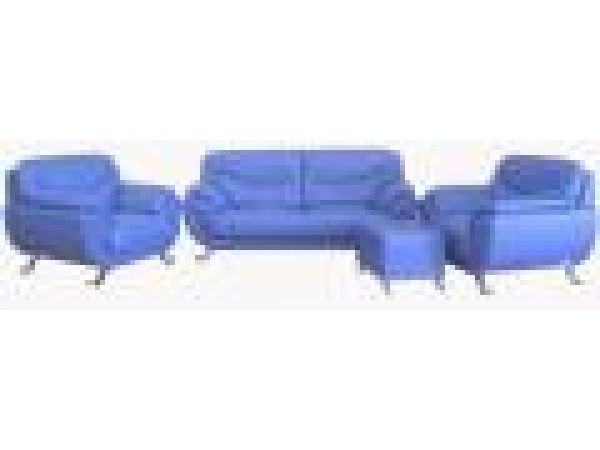 SL 103 Navy Blue, Modern Navy Blue Leather Sofa