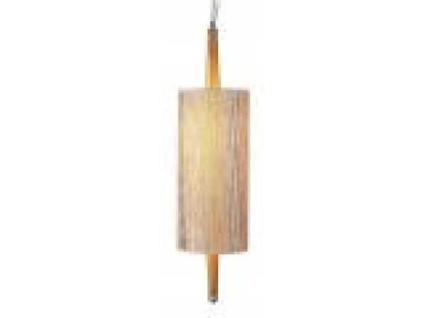 HANGING LAMP 8 X 8 X 18 WOVEN BAMBOO SHADE WITH NA