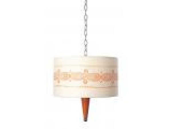 ZORN TANGERINE HANGING LAMP WITH PARCHMENT SHADE