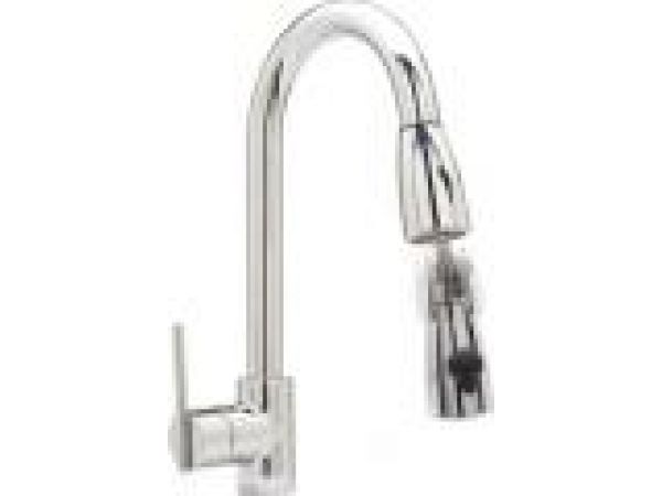 Kitchen faucet with pull-down spray