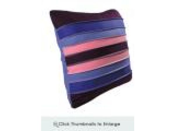 Pillows: Fold Bedding: Purple Multistrip Pillow