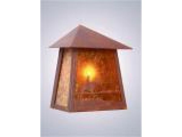 Tri Roof Sconce - COWBOY SUNSET