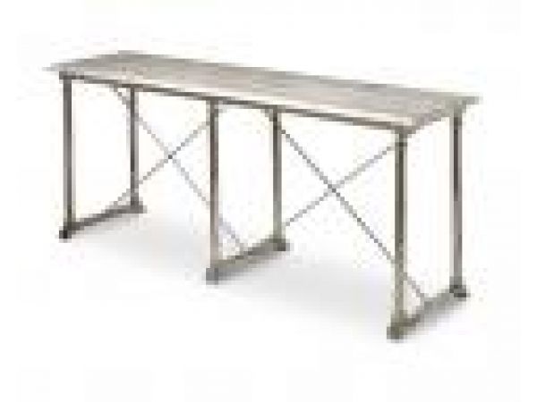 Laslo Hammered Metal Console Table