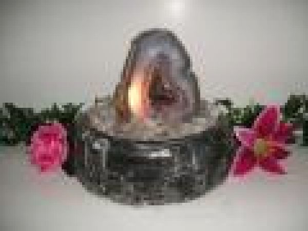 Agate Geode Fountain With Light