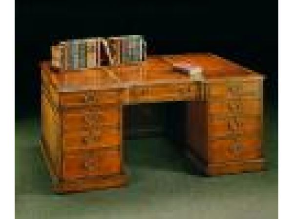 2241 - Georgian-style mahogany partner's desk