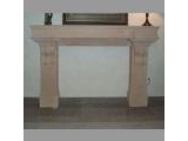 FP-105, ''Simply Transitional'' - Natural Stone Fireplace Surround