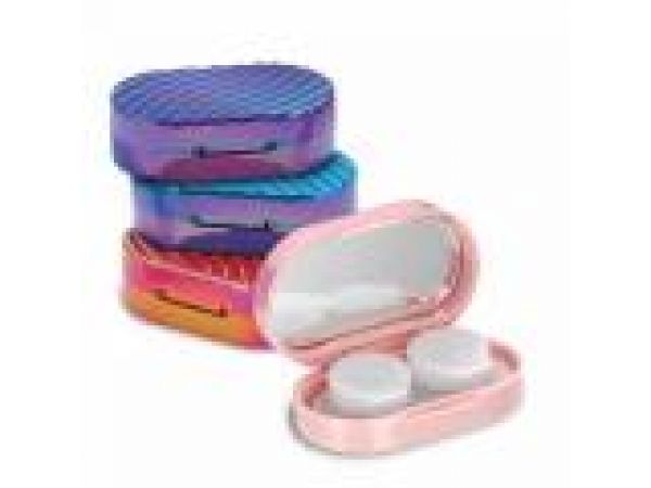 1-1011 Series-Pearlescent Mirrored Contact Lens Case Assortment