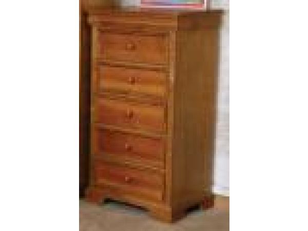 Crayons Natural Pine Finish 5 Drawer Chest