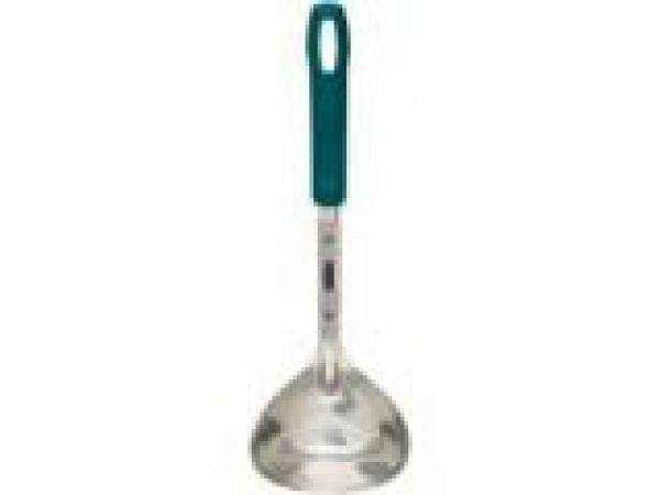 9G23 6oz Precision Stainless Steel Portioning Spoon w/Teal Handle