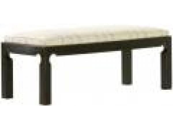 Lacquered Linen Bench