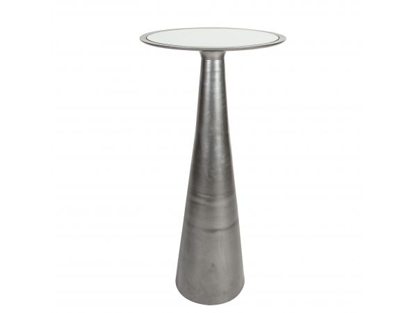 Forma Highboy Table, Antique Silver