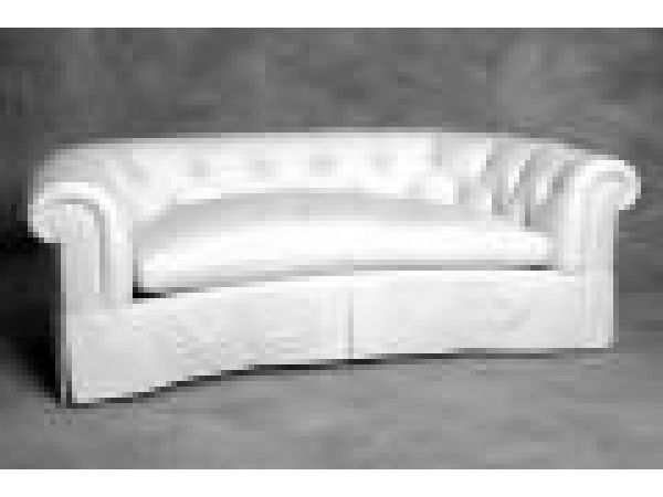 Chesterfield Sofa With Shaped Front Shown