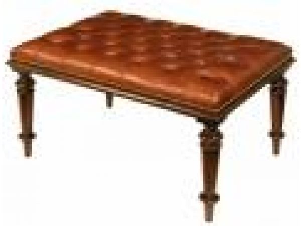 Mfg #: AB-1168 TUFTED LEATHER COCKTAIL OTTOMAN